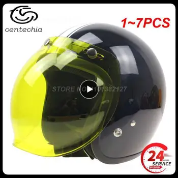 1 ~ 7 ADET Profesyonel motosiklet kask Kabarcık kalkanı UV400 koruma kendin yap 3/4 Jet kask cam