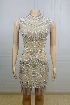 Inci Genel Bejeweled Rhinestone Showgirl Kostüm Bodysuit kadın Müzik Festivali Elbise Rave kıyafetler