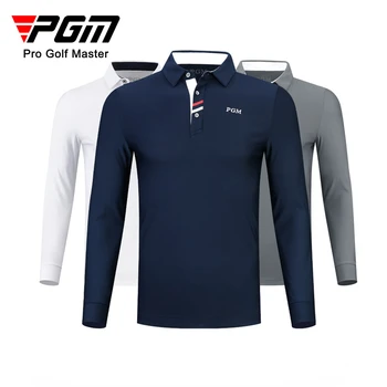 PGM erkek Golf uzun Kollu tişört Kış POLO GÖMLEK Golf Sonbahar Giyim Erkekler için Giyim YF095 YF445