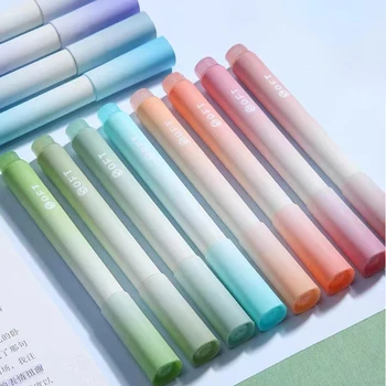 4 adet / takım Degrade Renk Fosforlu Kalemler Kawaii Kırtasiye Öğrencileri Işaretleyici Yazma Boyama Beraberlik Aracı Ofis Okul Kaynağı