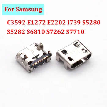 20 adet / grup Samsung C3592 E1272 E2202 I739 S5280 S5282 S6810 S7262 S7710 USB şarj yuvası bağlantı noktası Konektörü Şarj Dock Jakı