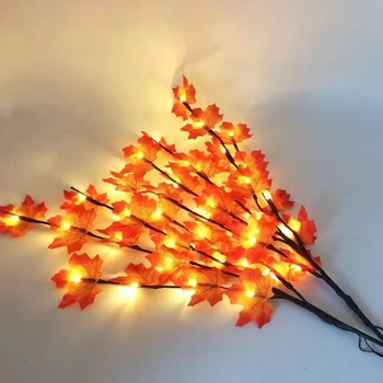 70cm 20 Ampuller LED Söğüt Dalı Lambası kiraz çiçeği gül Pil Doğal Uzun Vazo Dolgu Söğüt Dal Işıklı Şube Ev Dekor
