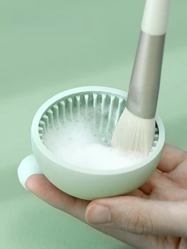 Kozmetik Fırça Manuel Temizleme Cihazı Silikon Temizleme Pedi Makyaj Kıl Yıkama Plakası taşınabilir araç