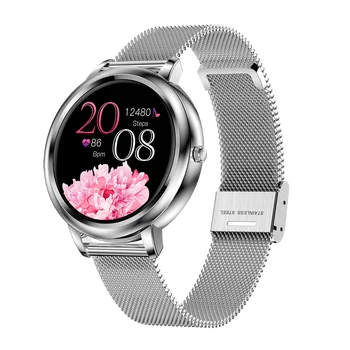 Yüksek kaliteli MK20 Smartwatch 1.09 İnç Özel Arama Kadın izle bileklik kalp hızı kan basıncı akıllı saat IP67