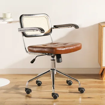 NordicRattan ofis koltuğu Deri Sandalyeler Bilgisayar Döner Koltuk çalışma masası Kaldırma Koltukları Ünlü Koltuk Ev Mobilyaları HY