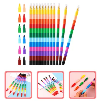 Renkli Kalemler Boyama Dikiş Çocuklar İçin Roman Çocuklar Kompakt Uygun Balmumu Ayrılabilir Çocuk Yağı pastel