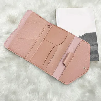 Kadın Cüzdan Deri Moda Basit Düz Renk Kolaylık kart çantası Pratik Toka Kayış Kolu Çanta Cüzdan kart tutucu