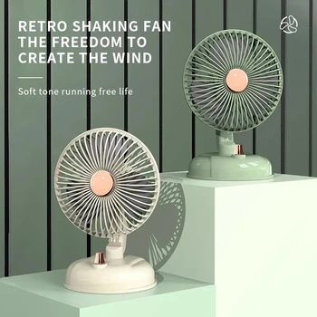 Tip-c Şarj Edilebilir Salınan Kafa Taşınabilir Mini Fan Açık Ofis Ev Kullanımı İçin