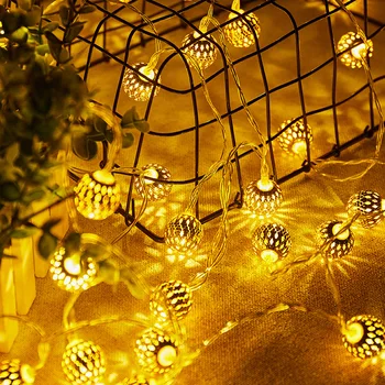 LED ferforje dalga topu ışık dize düğün sahne Noel dekorasyon ışık dize