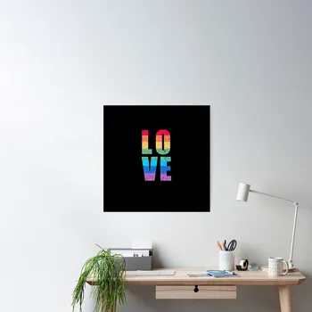 Gökkuşağı Aşk-LGBT Gurur Topluluk Tasarım Posteri Dekor Dekorasyon Komik Boyama Hiçbir Çerçeve