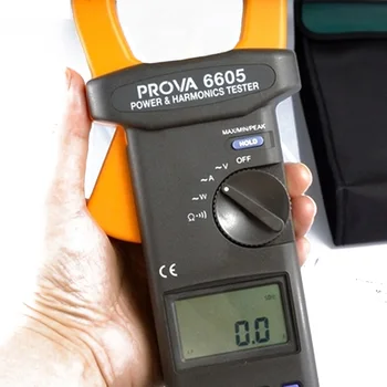 TES PROVA-6605 AC Güç Harmonik Analizörü Üç fazlı Kanca Tipi Ölçüm Cihazı