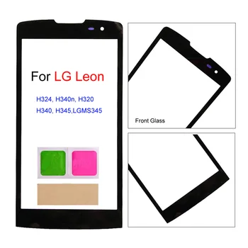 LG H340 H324 H320 H345 dokunmatik ekran paneli İçin LG Leon H340N Ön Cam Panel Kapak Telefon Yedek Parçaları