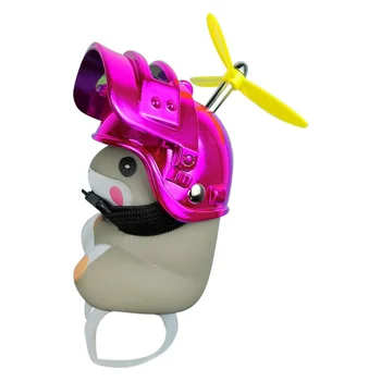 Kauçuk Hamster Oyuncak Bisiklet Süslemeleri Araba Dashboard Süslemeleri Pervane Kask Bisiklet Araba Dekorasyon Aksesuarları bisiklet zili