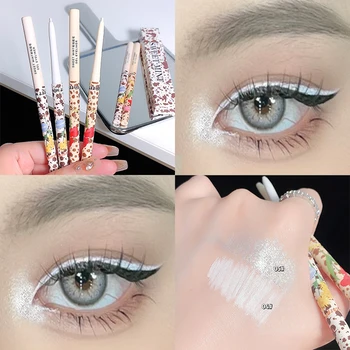 Glitter Yalan Ipekböceği Göz Farı Eyeliner Kalem Sedefli Mat Beyaz Parlatıcı Göz Kafa vurgulayıcı kalem Göz Makyajı Kozmetik