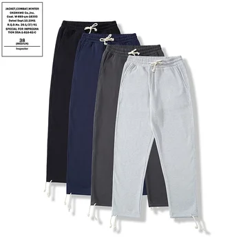 Ağır 360g Artı Kadife Düz Sweatpants Temel Düz Renk Kalın günlük spor pantolon açık alan sporları Koşu Pantolon