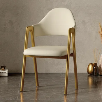 Modern yemek sandalyeleri Altın Bacaklar Lüks İskandinav Sandalye İtalyan Mobilya Apartamento Articulos Para Comedor 4 Sillas Şezlong