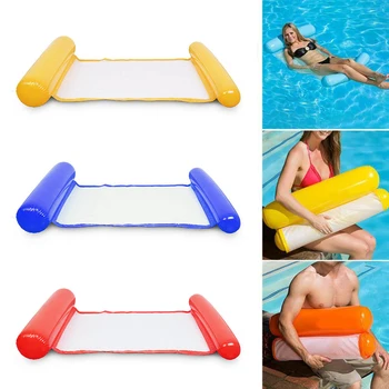1~5 ADET Katlanabilir Yüzen Su Hamak Şamandıra Şezlong şişme havuz matı Yüzen Yatak Sandalye Yüzme hava yatağı Havuzu
