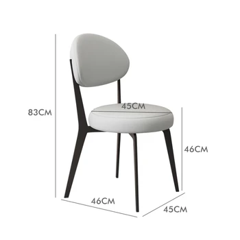 İtalyan Tarzı yemek sandalyeleri Modern Minimalist Karbon Çelik Sandalyeler Oturma Odası Arkalığı Eğlence Dışkı Makyaj Koltuğu Ev Mobilyaları