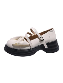Kadın ayakkabısı Platformu Kadın Ayakkabı Yay-Düğüm Modis Takunya Yeni Elbise Rahat Kelebek Yaz 2023 Tatlı PU Mary Janes Basi