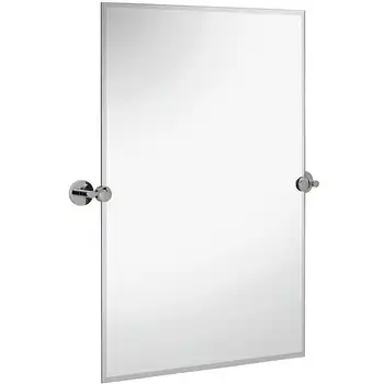 Cilalı Krom Duvar Ankrajlı Pivot Dikdörtgen Ayna / Gümüş Destekli Ayarlanabilir Hareketli ve Eğimli Duvar Aynası / 20
