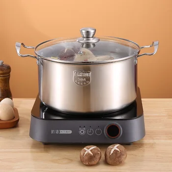 Elektrikli Mutfak Pot İndüksiyon Paslanmaz Pot Stok çorba tenceresi Çelik Mutfak Güveç çorba tenceresi Mutfak Pot Pişirme