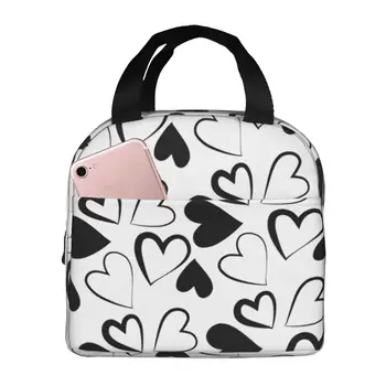 Aşk Kalp Öğle Yemeği Çantası Yalıtımlı Çok fonksiyonlu yemek taşıma çantası Çanta Kullanımlık Termal Soğutucu Çanta