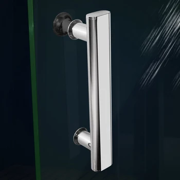 Marka Yeni Bahçe Ev duş kapısı Kolu Ev Yenileme 225 * 30mm Krom Etkisi Kolay Fit Gümüş Paslanmaz Çelik