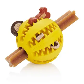 Pet Sof Pet Köpek Oyuncak Oyuncak Komik İnteraktif Esneklik Topu Köpek Çiğnemek Oyuncak Köpek Diş Temiz Gıda Topu Ekstra sert Lastik Top