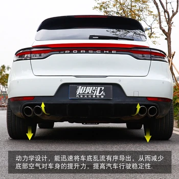Porsche Macan İÇİN Gts Araba Spoiler Macan Turbo Arka Kuyruk İşık Dekoratif Parçalar Gerçek Karbon fiber rüzgarlık 2018-2020