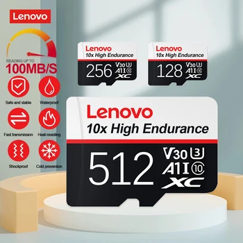 Lenovo Bellek SD Kartları 128 GB 2 TB A2 SD Hafıza Kartı 1 TB 512 GB Flash Bellek 256 GB A1 V30 Mikro TF/SD Kart İçin Tablet / Android Telefon