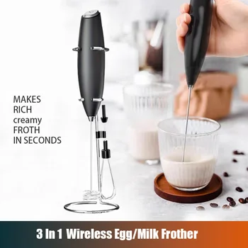 Elektrikli süt köpürtücü Karıştırıcılar Mutfak Kahve Karıştırıcı Kablosuz Panel Çırpıcı Mini Taşınabilir Ev Aletleri Ev Krem karıştırıcı