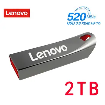 Lenovo 520 mb / s 2 TB USB flash sürücü 1 TB/2 TB USB 3.0 Pendrive Yüksek hızlı İletim Metal Kalem Sürücü İçin Bilgisayar / Dizüstü / ps4 / ps5
