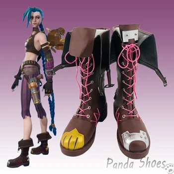 LOL Uğursuzluk Cosplay Ayakkabı Anime Oyunu League of Legends Çünkü Çizmeler Gevşek Topu Cosplay Kostüm Prop Ayakkabı Cadılar Bayramı Partisi için