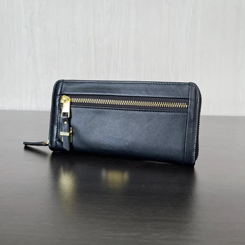 Yüksek Kaliteli Logo Voyageur serisi kadın balistik naylon cüzdan uzun fermuar cüzdan kart çanta bozuk para cüzdanı 196378D