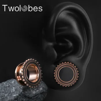 Towlobes 2 ADET 316 Paslanmaz Çelik Günlük Kulak Göstergeleri Fişler Kulak Askıları Tünelleri Sedye Çiviler Piercing Kadınlar göbek takısı