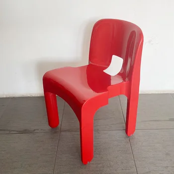 Sırt Desteği Yeşil Sandalyeler Yemek Bahçe Plastik Sevimli Tasarımcı Çocuk Yemek Salonu Sandalye İskandinav Cadeira De Varanda Ev Mobilyaları