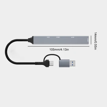 5 Port Tipi C USB Hub USB 3.0 2.0 USB C Yerleştirme İstasyonu SD TF Kart Okuyucu Çoklu Splitter Adaptörü için Xiaomi Lenovo Macbook Pro