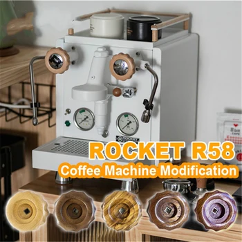 5 ADET Set ROKET R58 Appartmento Ahşap Kahve Makinesi Modifikasyonu Ahşap Saplı araçları Espresso Aksesuarları
