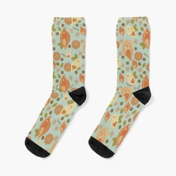 retro vulva çiçek Çorap Spor çorap çorap