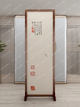 Katı Ahşap Subareas Ekranlar Kapsayan Giriş Oturma Odası Çift Taraflı Yeni Çin Ofis Katlanır Cep