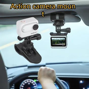 Için Insta360GO 3 Araba Sunvisor Standı 360 Derece Dönen Kamera GoPro / DJI EYLEM 4/3 Araba Klip