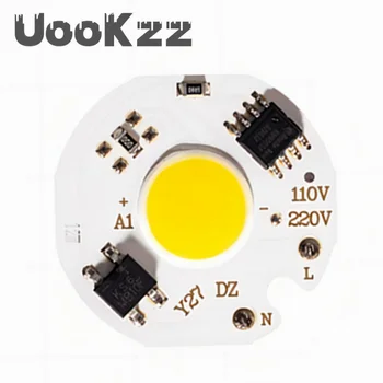 UooKzz 3 W 5 W 7 W 9 W 10 W 12 W Y27 LED COB Çip Lambası 220 V Akıllı IC Gerek Sürücü LED Ampul projektör Soğuk Beyaz Sıcak Beyaz