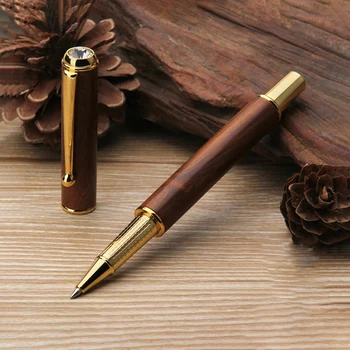 Gülağacı Katı İmza Unisex Tükenmez Kalem 0.5 / 0.7 mm Yaratıcı Tükenmez Kalem Kişiselleştirilmiş İş Vintage Yazma Araçları