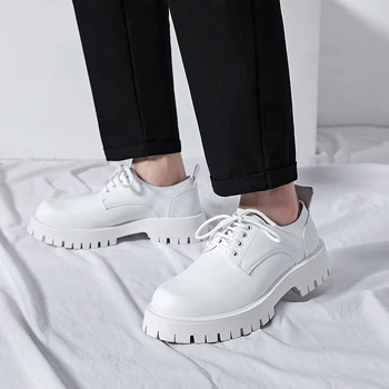 Erkek Lüks Rahat Hakiki Deri Yüksek Kaliteli Eğlence Takım Ayakkabı İçinde Rahat El Yapımı Trend moda ayakkabılar Boyutu 38-48