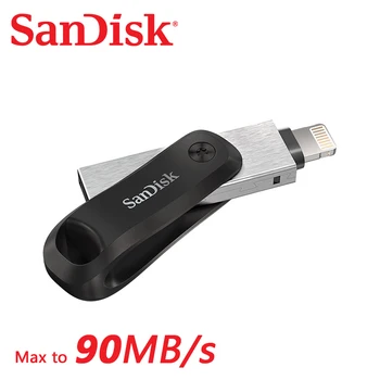 SanDisk 256GB ıXpand Flash Sürücü Gitmek SDIX60N 128GB PenDrive USB3.0 Disk Yıldırım Konektörü Kalem Sürücü iPhone ve iPad için USB Sopa