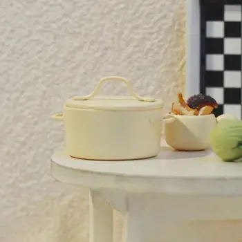 Gerçekçi Ev Sahne Zarif 1 12 Ev Minyatür Pişirme çorba tenceresi Modeli Gerçekçi Detaylar seramik karo aksesuarı