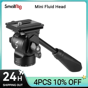 SmallRig Tripod Sıvı Kafa Pan Tilt Kafası için Hızlı Bırakma Plakası ile Arca Swiss Kompakt Video Kameralar ve DSLR kameralar 3259