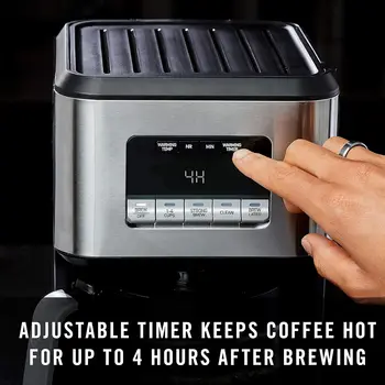 Makinesi, Programlanabilir Kahve Makinesi Cam Sürahi, 14 Bardak, Paslanmaz Çelik