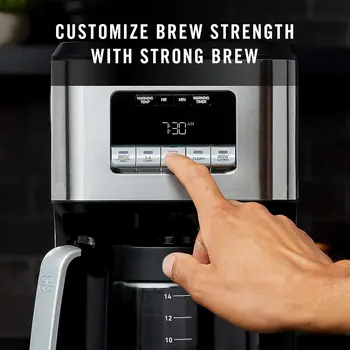 Makinesi, Programlanabilir Kahve Makinesi Cam Sürahi, 14 Bardak, Paslanmaz Çelik