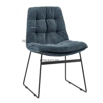 Modern Suni Deri yemek sandalyeleri için mutfak mobilyası yemek sandalyeleri Arkalığı Basit Yaratıcı Restoran yemek sandalyeleri